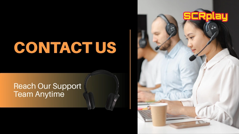 Contact Us SCRplay.tech – Support 24/7 Live Chat, Telegram, Email